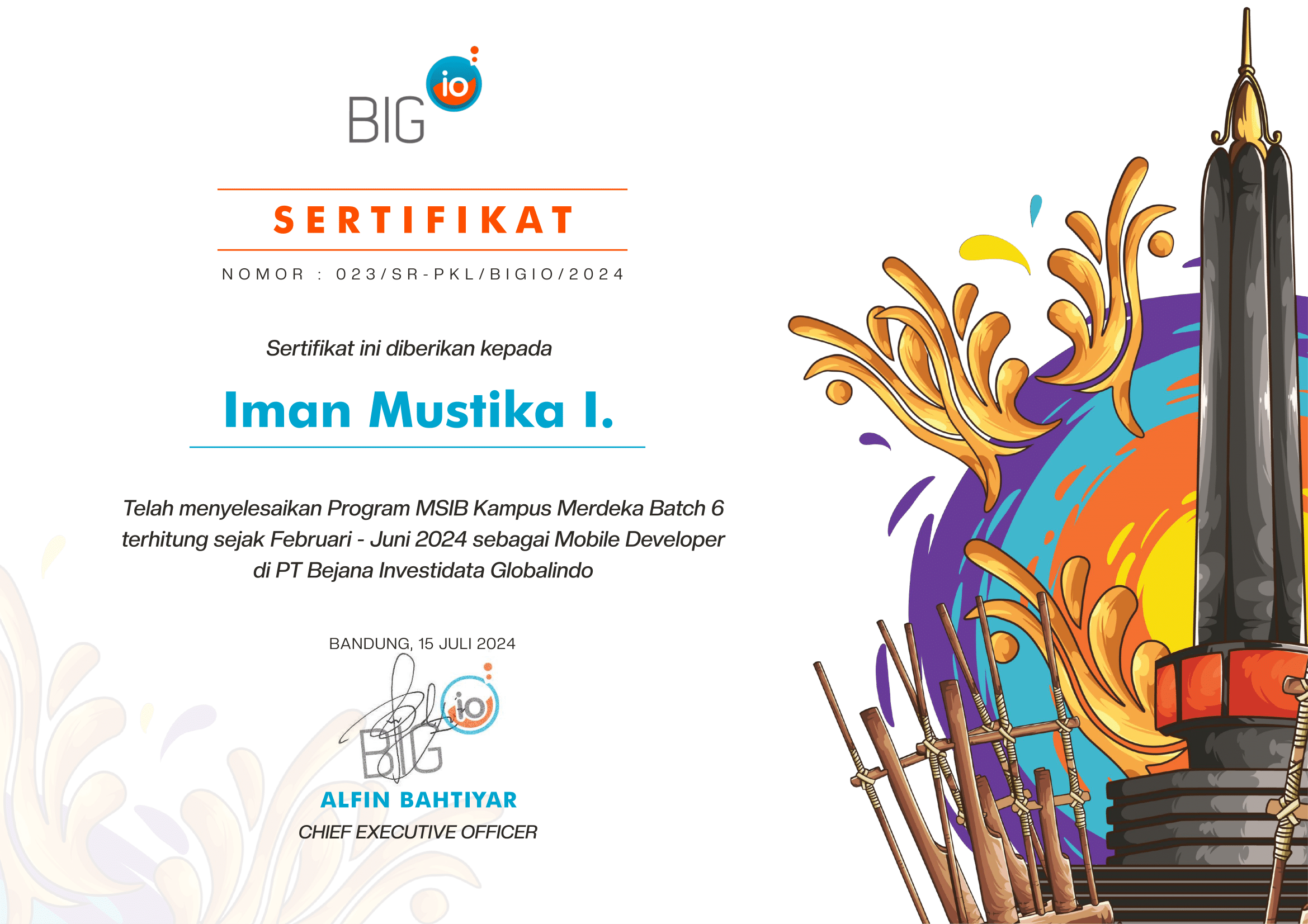 Internship Certificate